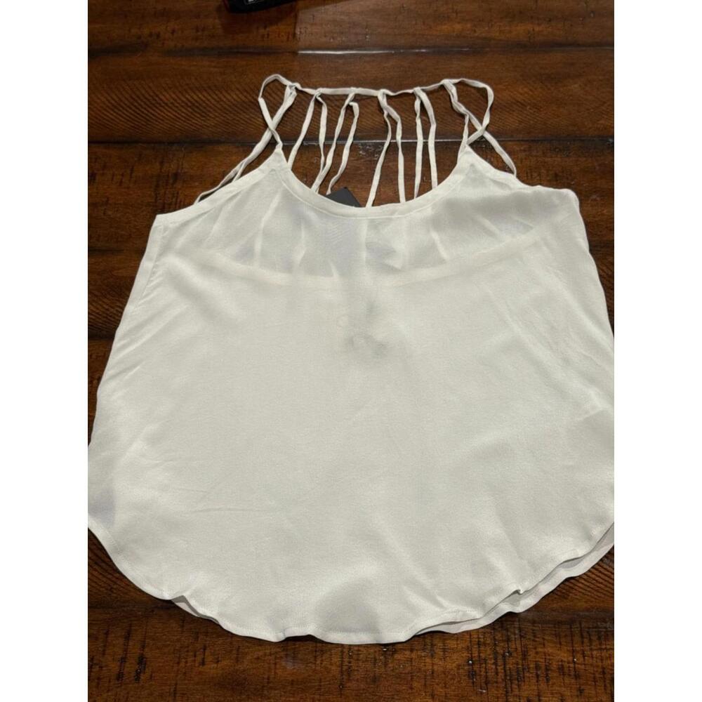 Chaser Brand - Silk Crepe Tank Top - CW7164 Bone, Size XS - Picture 2 of 3